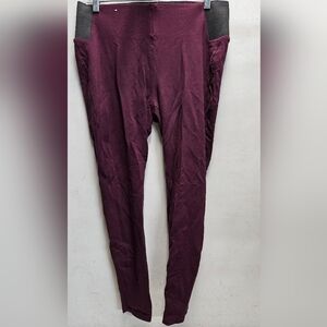ONE 5 ONE 151 Womens 1X Purple Pluse Size Leggings Stretchy Pants Athletic